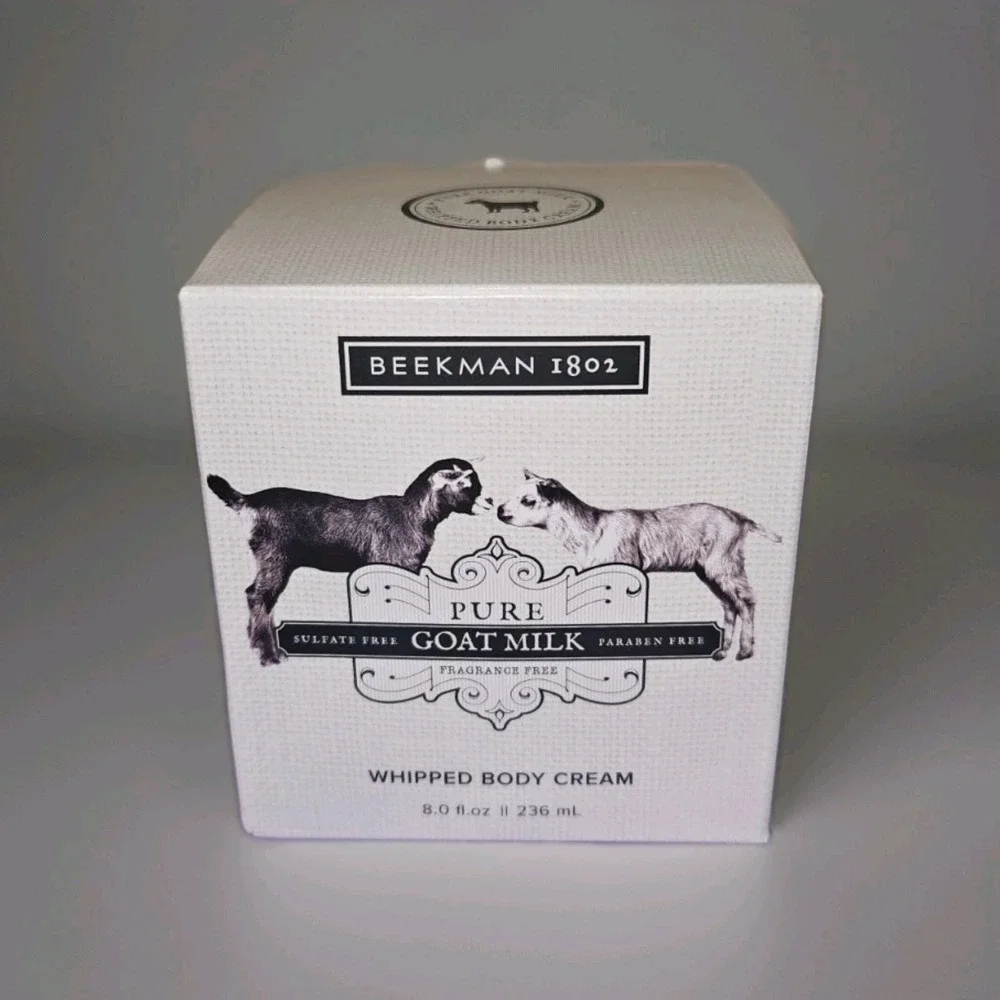 Beekman 1802 Goat Milk Whipped Body Cream 8 oz. Fragrance Free SEALED Free Shipp
